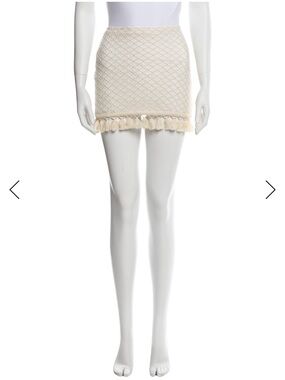 Anine bing mini textured skirt with tassels